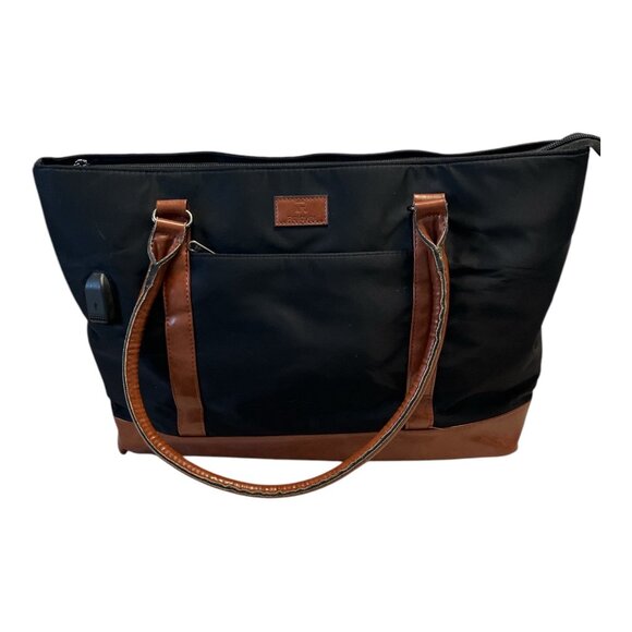 Relavel Handbags - Relavel Nylon Tote Bag with USB Port - Perfect for Work or Travel
